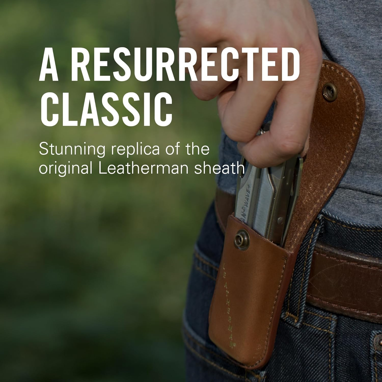 , Heritage Leather Snap Sheath for Multi-Tools, Brown, Medium