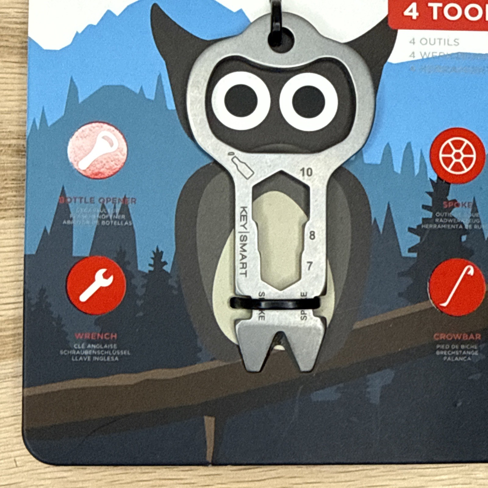 KeySmart AllTul Owl Multi-tool for Keyring or Wallet – Stainless Steel (NEW)