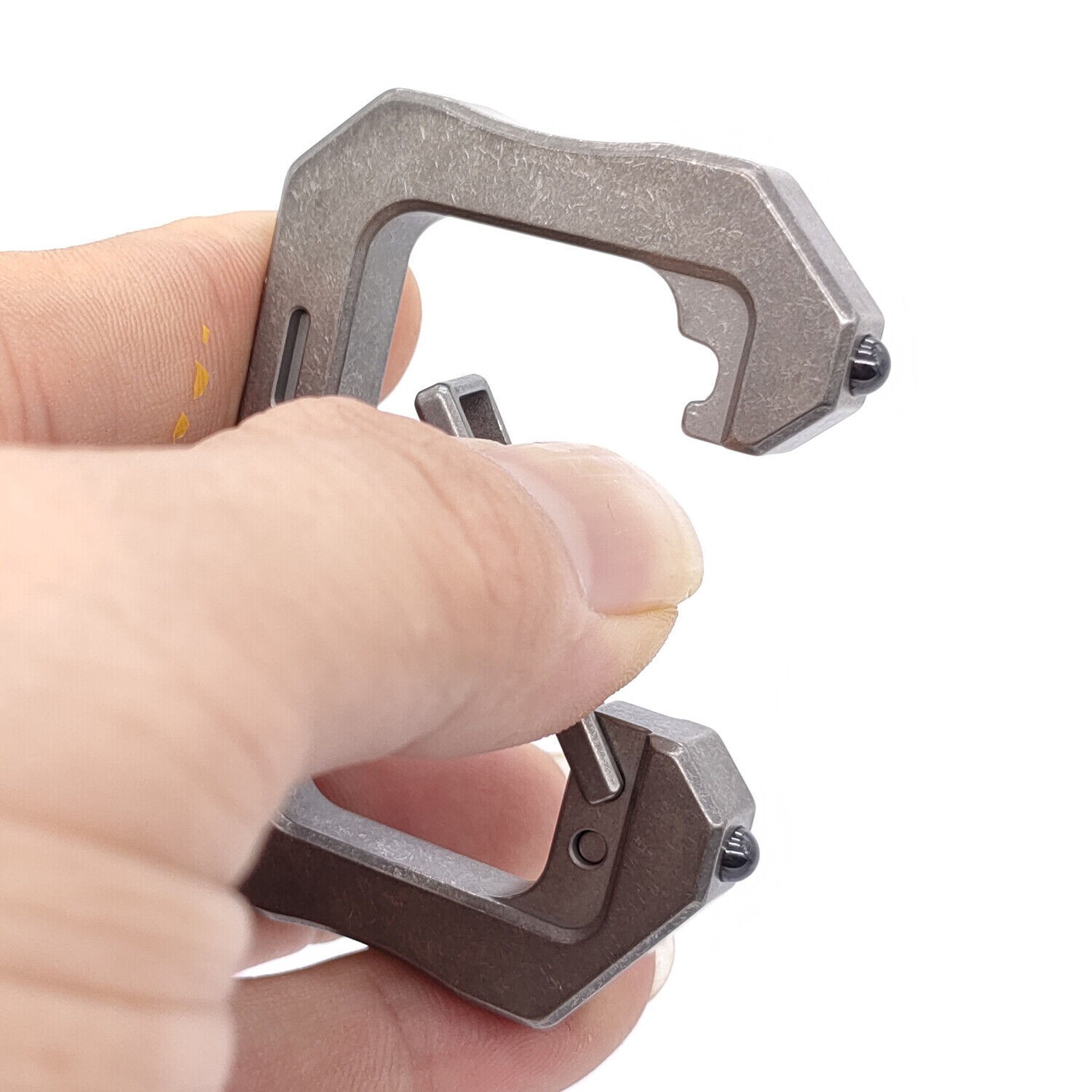 Solid Titanium Alloy Carabiner Survival EDC Multi Tactical Tools Keychain Buckle