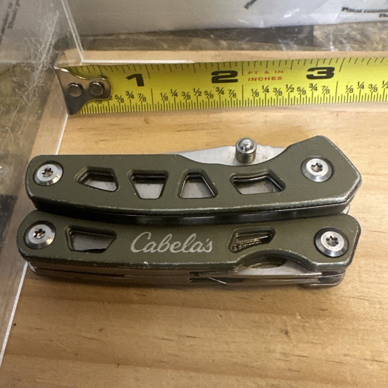 Cabela’s Branded Multi-tool Pliers Set w/2” Knife, Carabiner, Bottle Opener +3”