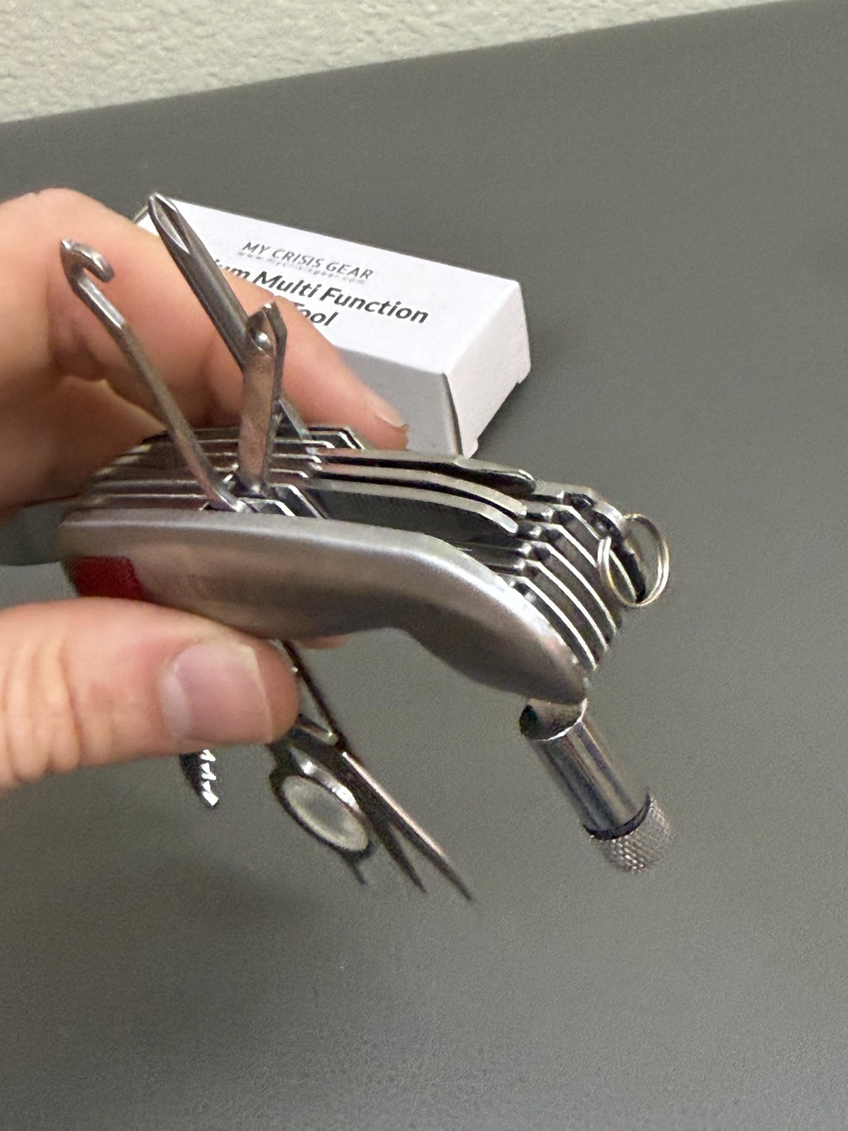 My Crisis Gear Multi Function Pocket Multi Tool Silver Stainless Camping EDC
