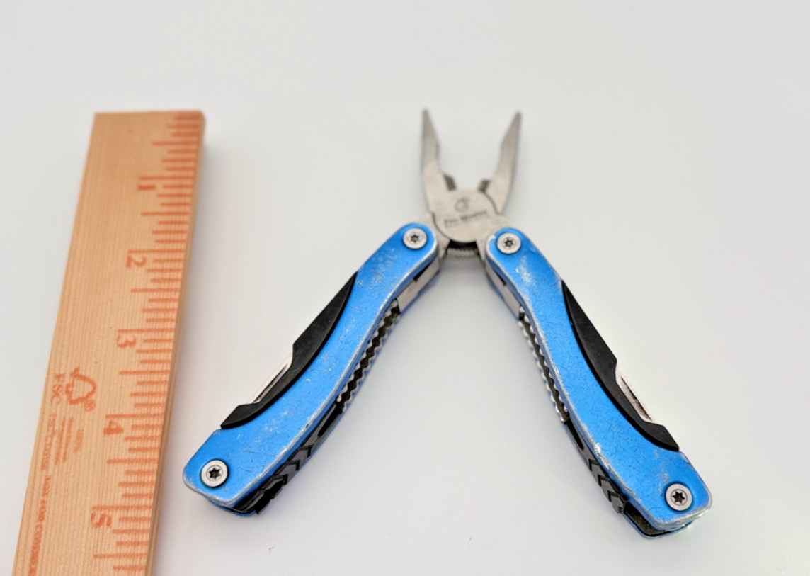 Pro-Master Blue Multi-Tool Pliers w/ Knife, Saw, File & Screwdrivers