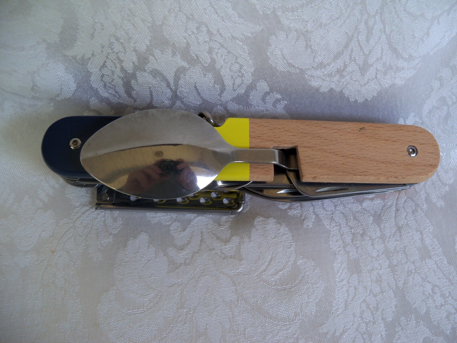 Camping & Kitchen 9-in-1 Steel Multi Tool with Wood Handle Marked W+W New/No Box