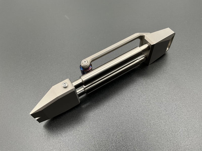 Ketuo Pocket Pry Bar Gray With Lanyard Loop Titanium Construction 2.35″ Overall