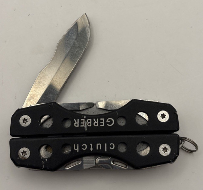 Gerber Clutch Multi-Tool Black Handles Pliers Screwdrivers EDC Tool