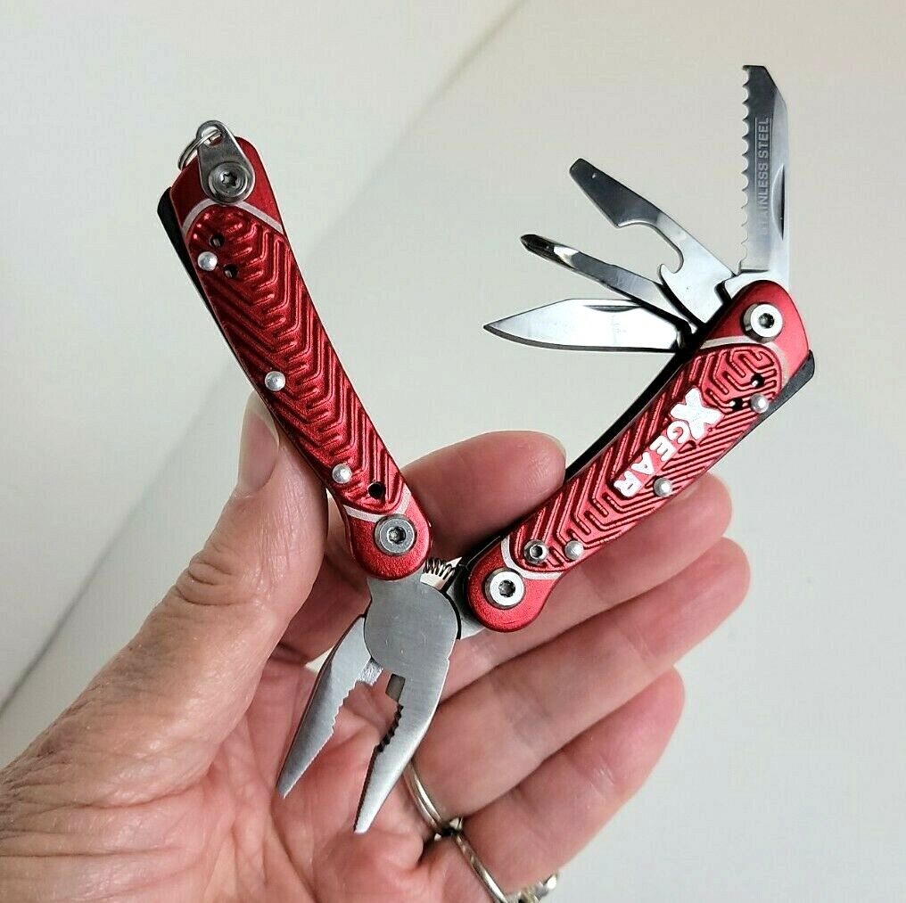 Red Metal XGEAR Multi-Tool for Key Ring – 3″ Long