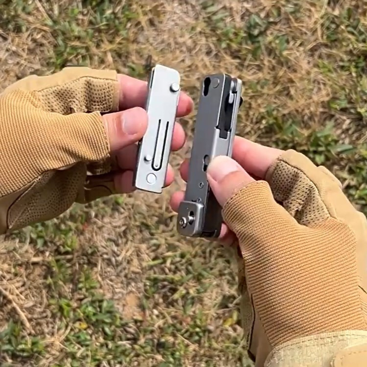 Compact Flat 15-in-1 Multi Tool Detachable Scissors Shears Knife Clip Outdoor