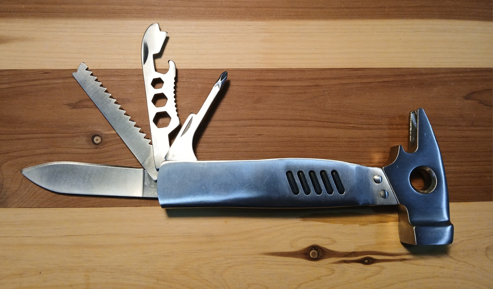 Coleman Stainless Steel Multi Tool w/Bottle Opener, Hammer, Knife, Belt Pouch