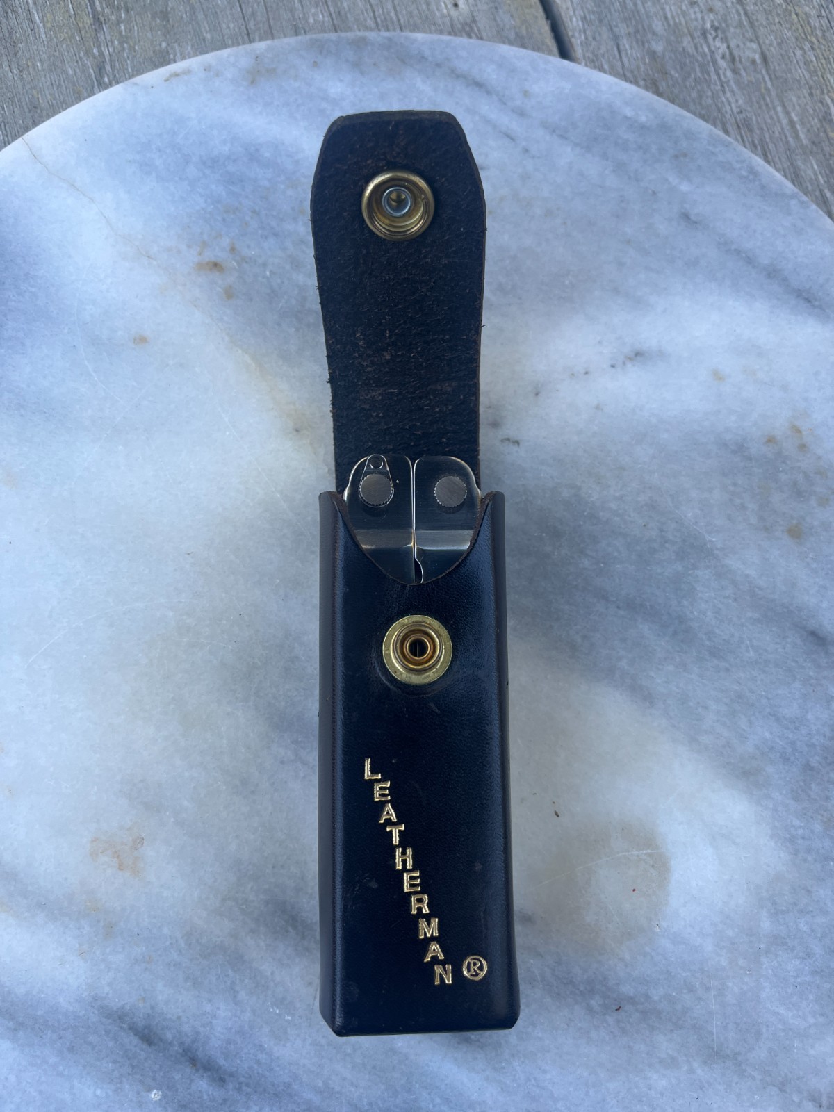 Vintage Leatherman Super Tool PAT PEND Portland OR USA w/ Original Leather Sheat