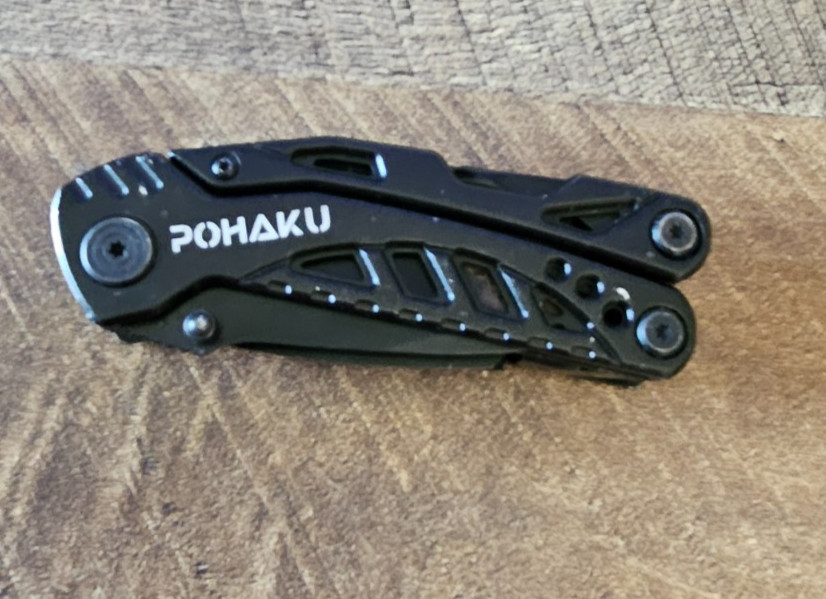 Pohaku Multitool Knife, 13 in 1 Pocket Multitool w/ Large 3″ Locking Blade