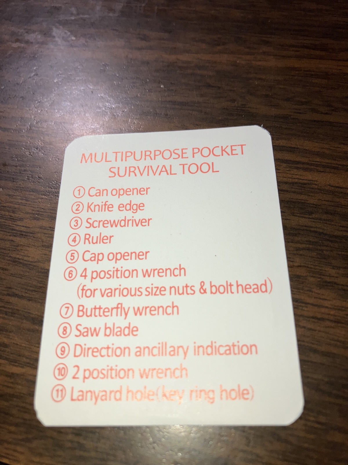 11 in 1 Stainless Pocket Card Survival Multi-tool Kit Camping Emergency Knife