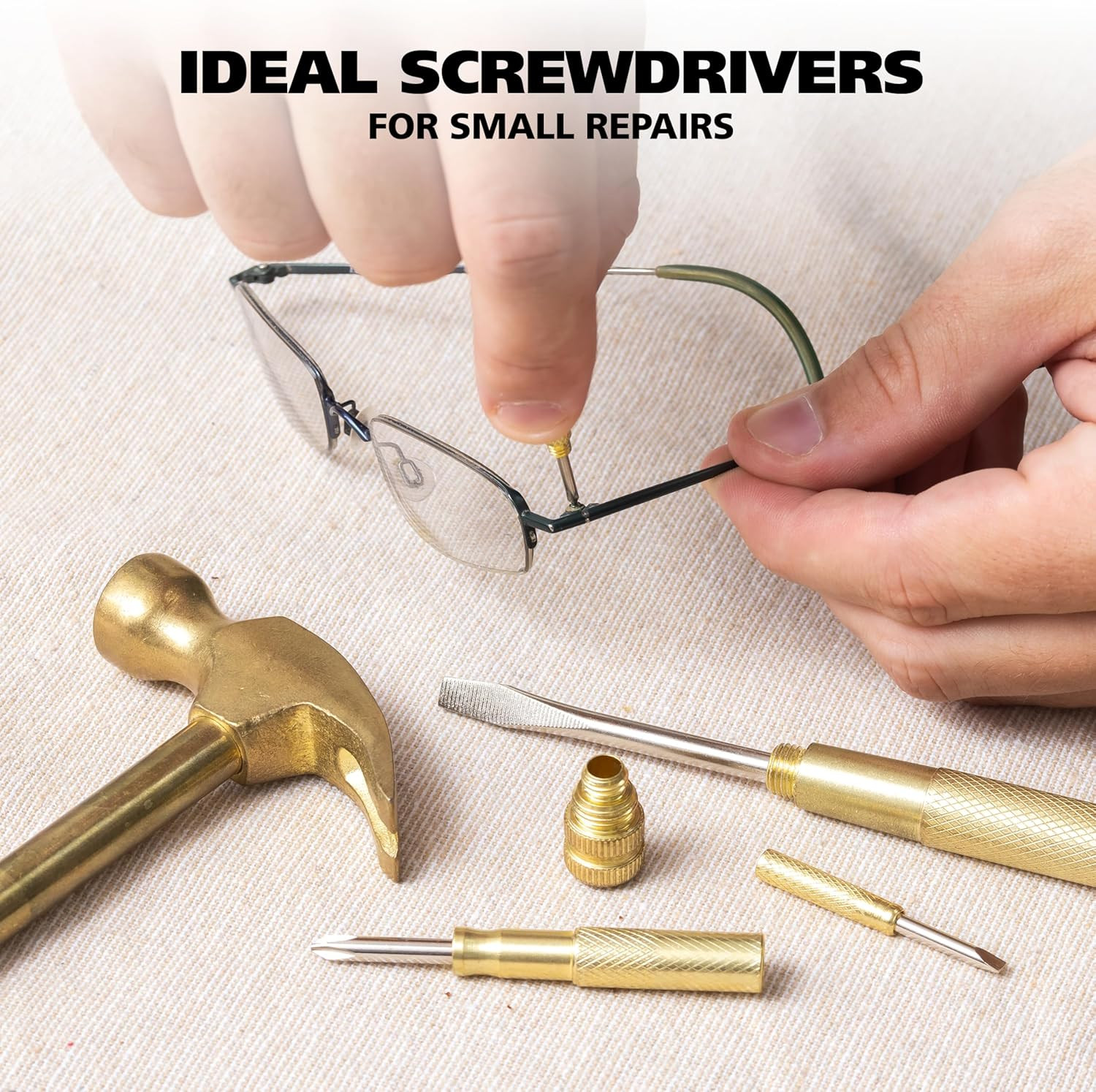 19006 5-In-1 Hammer, Mothers Day Gifts, Built in Multitool Screwdriver, Chrome P