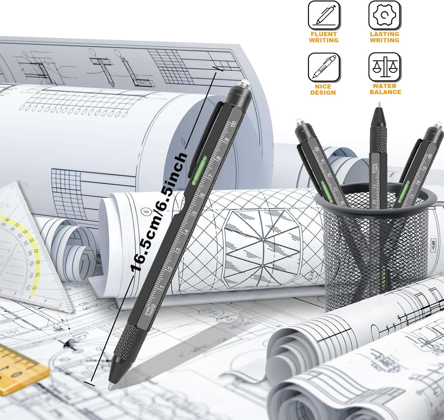 Mens Stocking Stuffers for Teens Adults, 9 in 1 Multitool Pen Gifts for Men, Sto