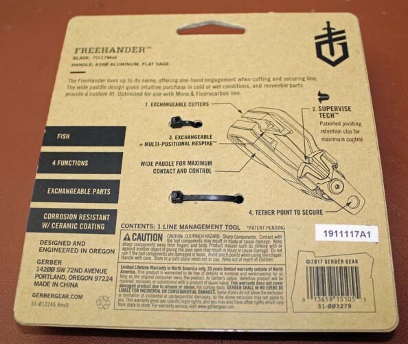 Gerber Freehander ~ Fishing Line Management Tool ~ 31-003279 ~ NEW IN PACKAGE