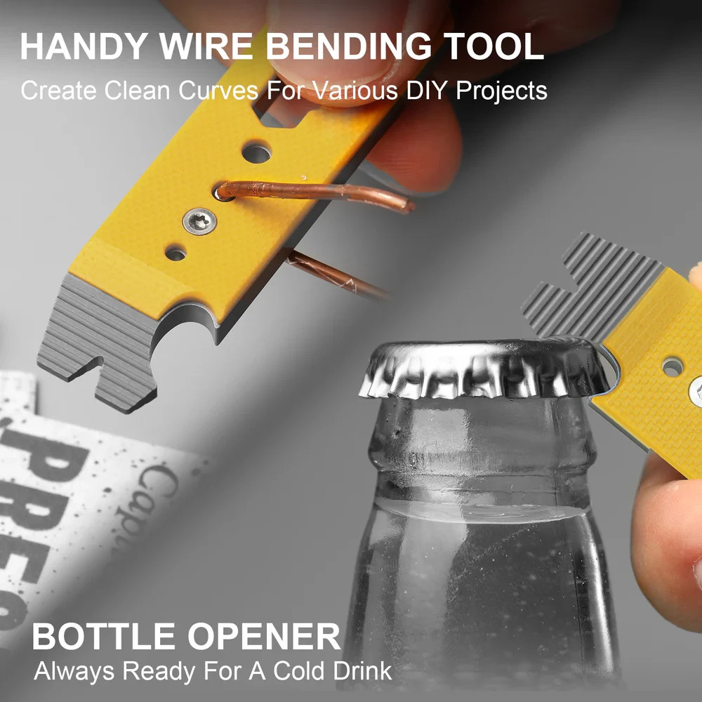 Kizer Cutlery Pac-Bar Rulers Toothpick Tweezers Prybar Bottle Opener Phillips