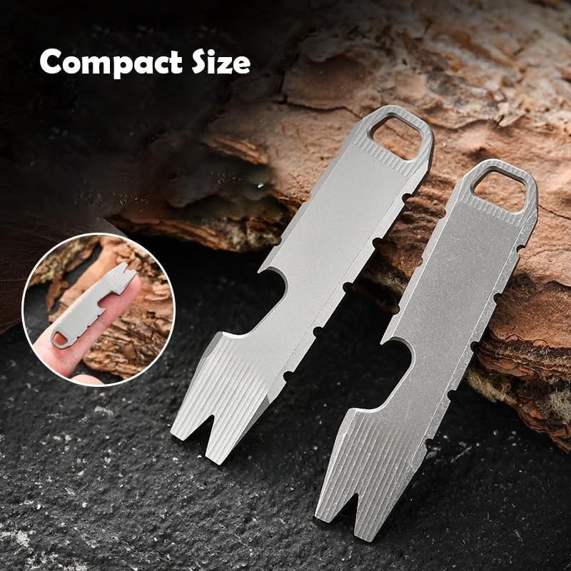 Mini Pry Bar Multi Tool Titanium Bottle Opener Keychain Screwdriver