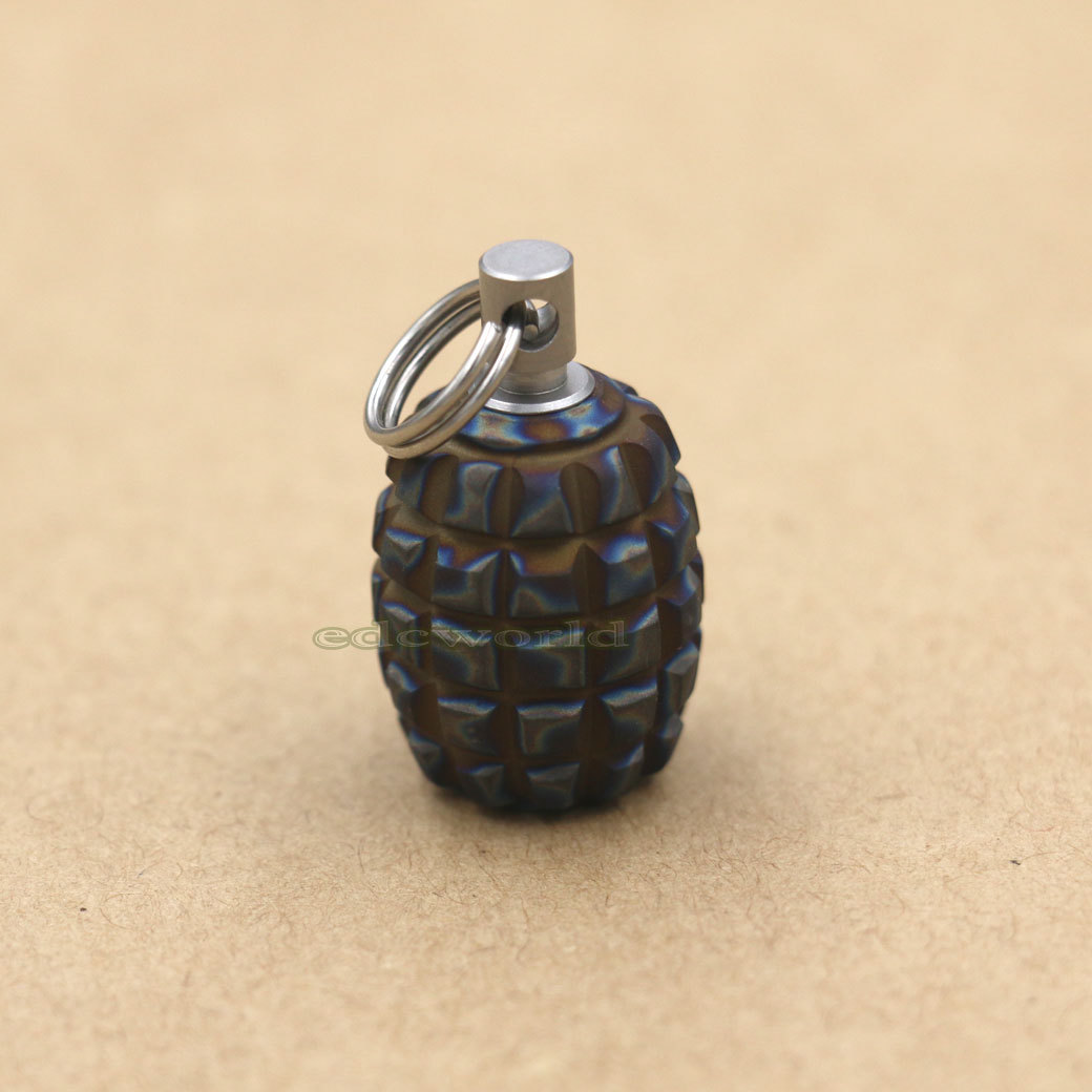 Titanium Alloy Parachute Cord Lanyard Knife Bead Key Chain Pendant DIY EDC Tool