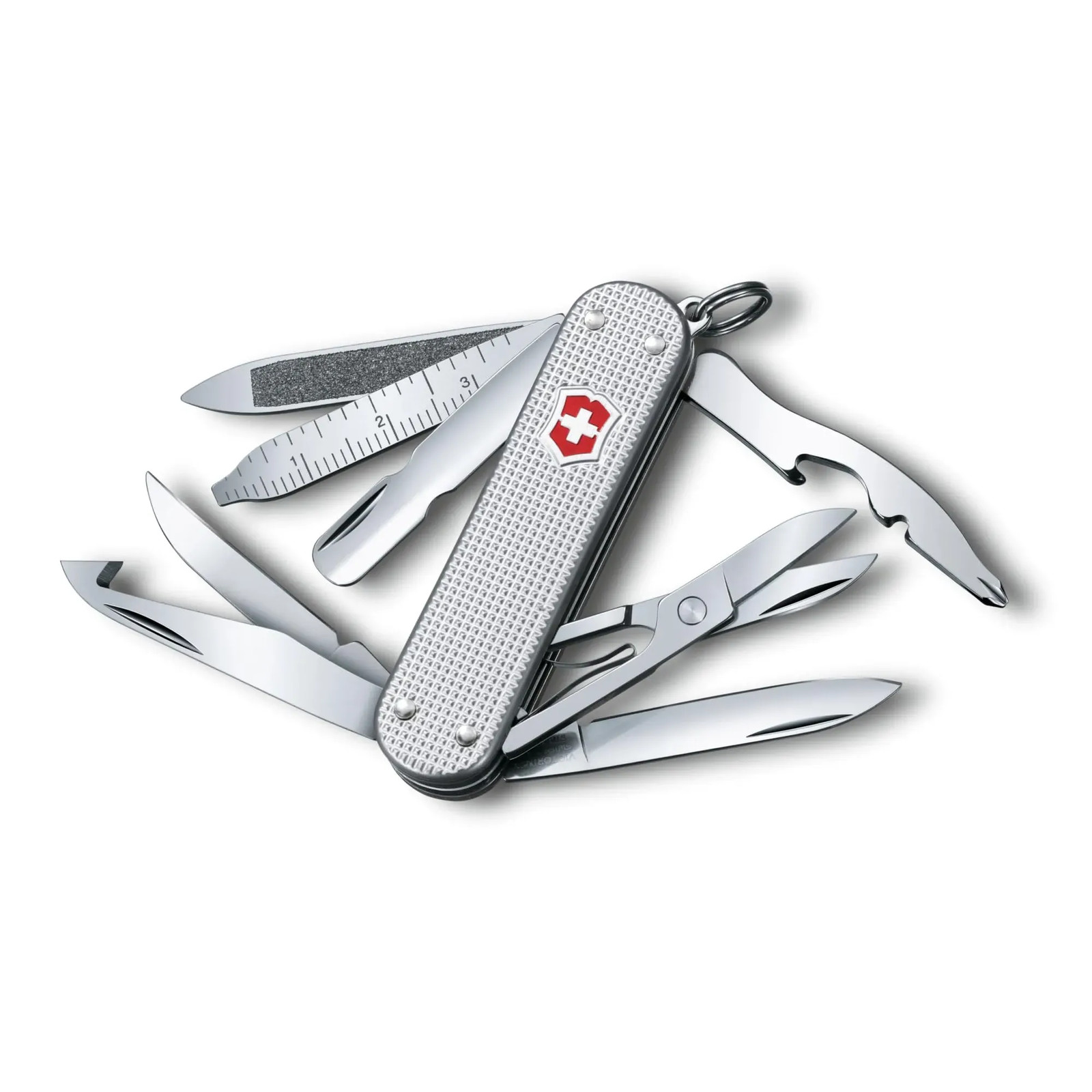 Japan NEW VICTORINOX MiniChamp Alox Silver Swiss Army Knife with 15 Functions