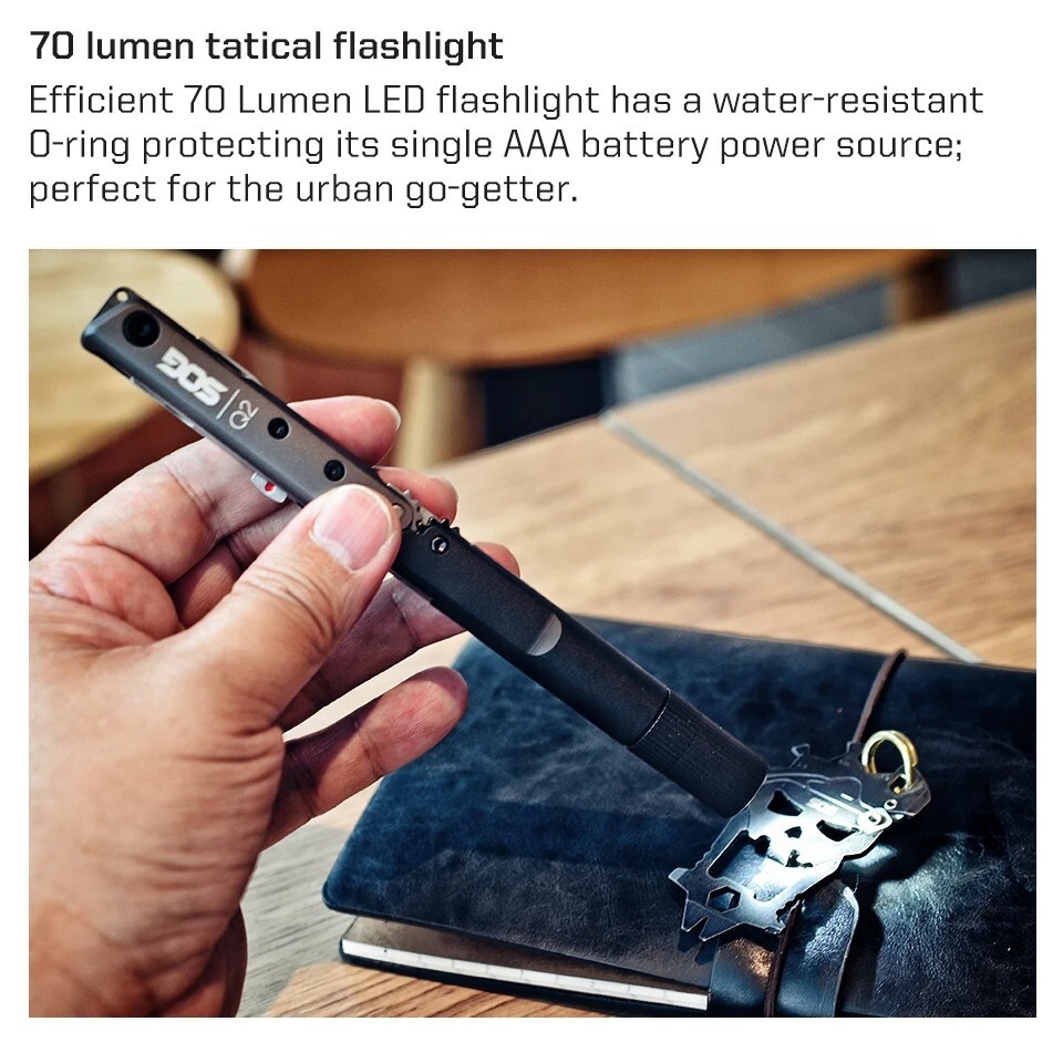 Q2 Mini Multifunctional Pen With Folding Knife LED Flashlight Multi-Tools Pocket
