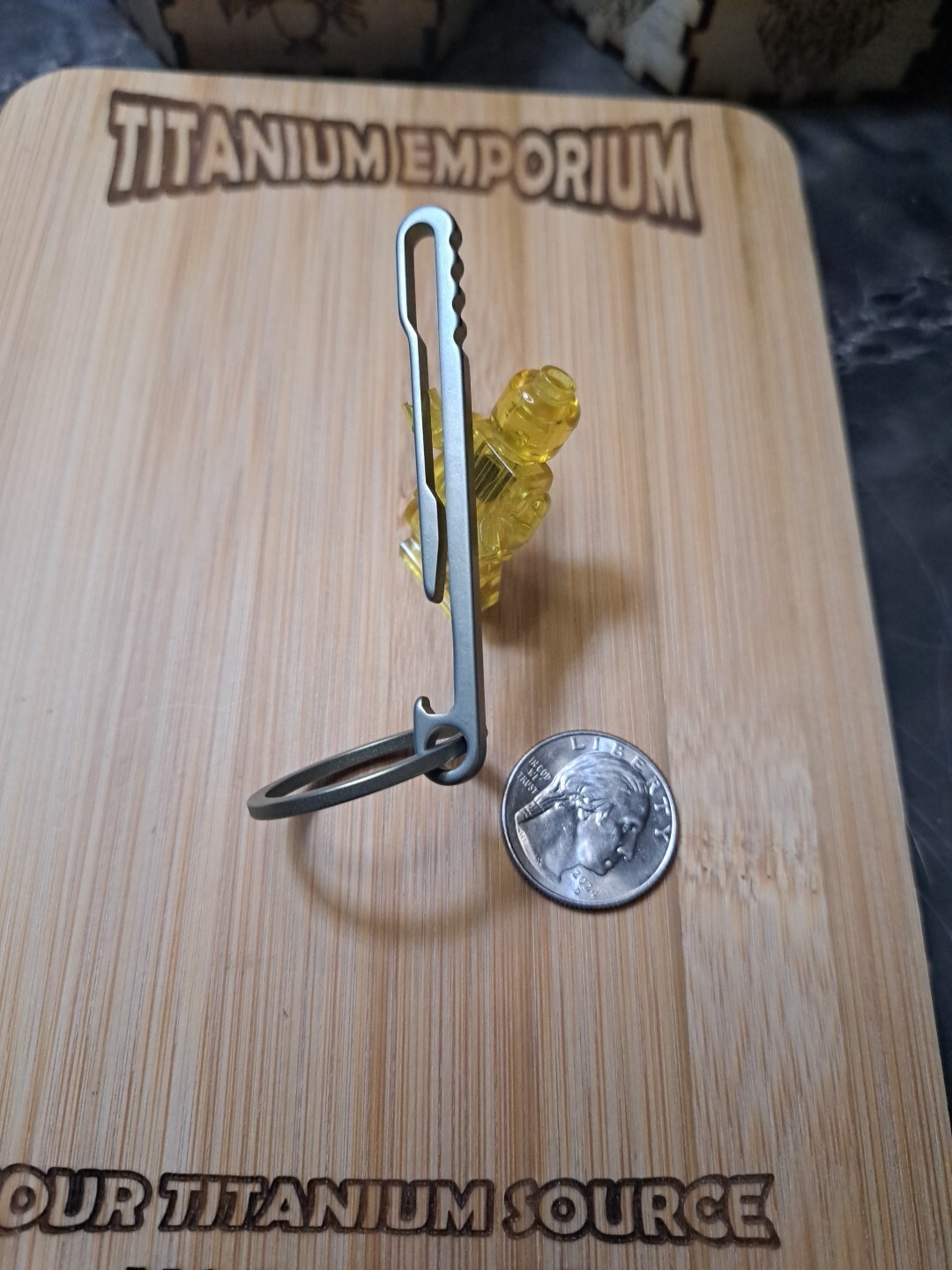 Titanium Belt Clip Keychain With Built-in Bottle Opener