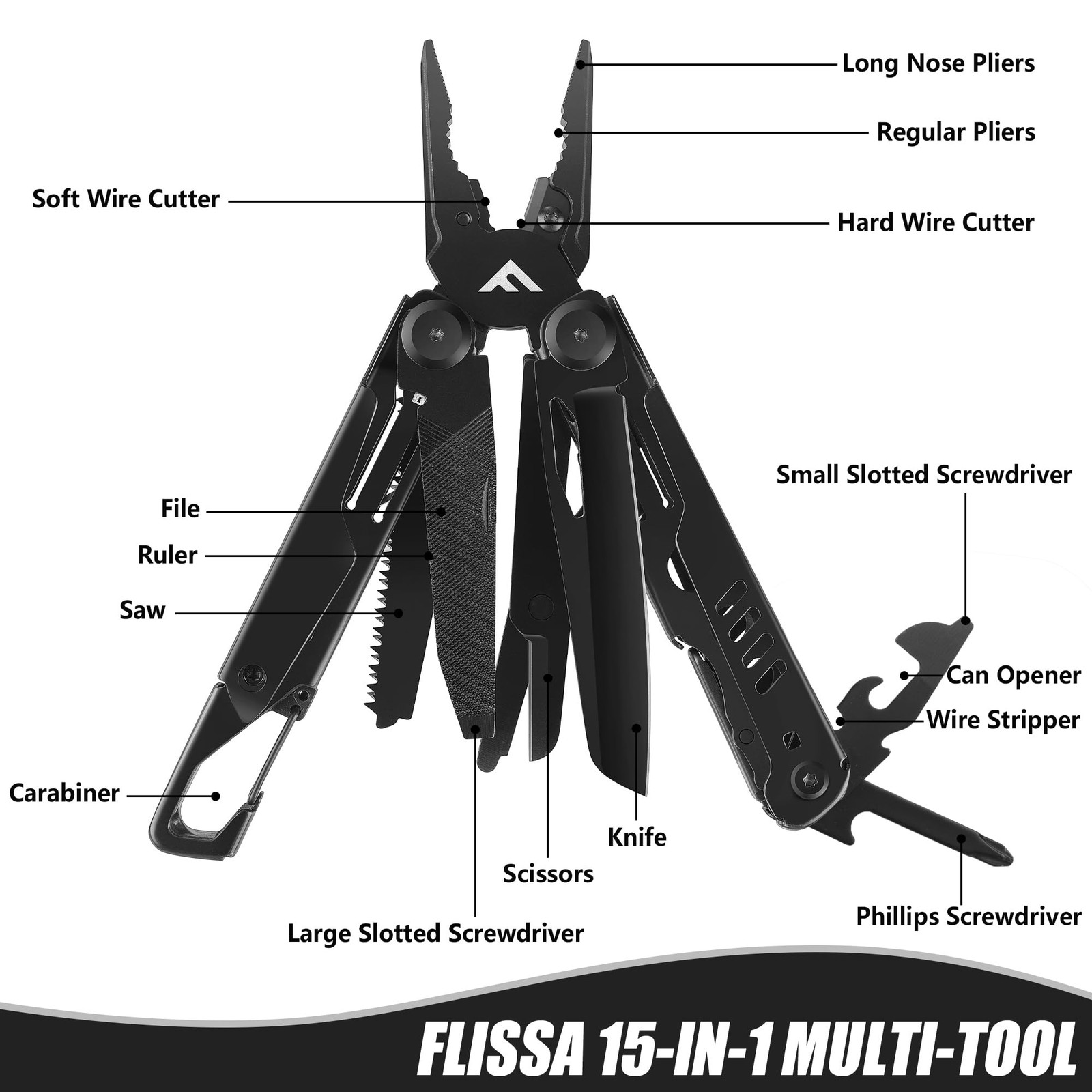 Multi Function Pliers 15in1 Folding Multi Tool Tool Stainless Steel Multifunction…