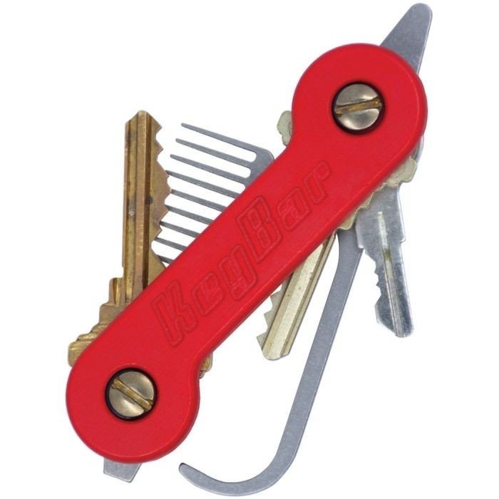 KeyBar Utility Tool Pocket Clip Screws W/ Link For Key Fob – G10-RED-BP