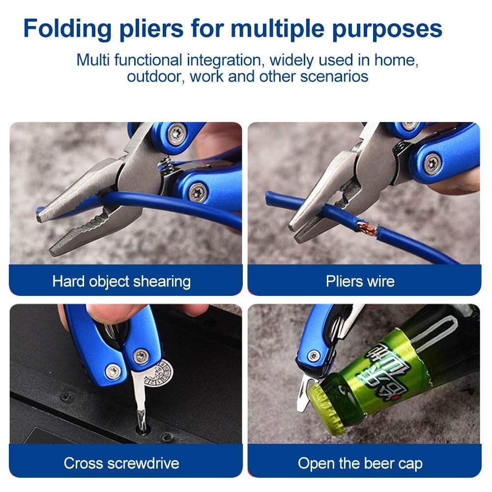 11 in 1 Folding Stainless Steel Multifunctional Pliers, Multi-Function Pliers, MultiT…