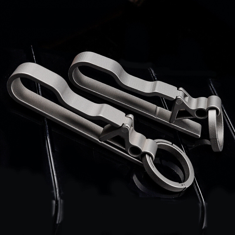 EDC Titanium Alloy Quick Buckle Detach Belt Waist hanging keychain Key Ring Tool