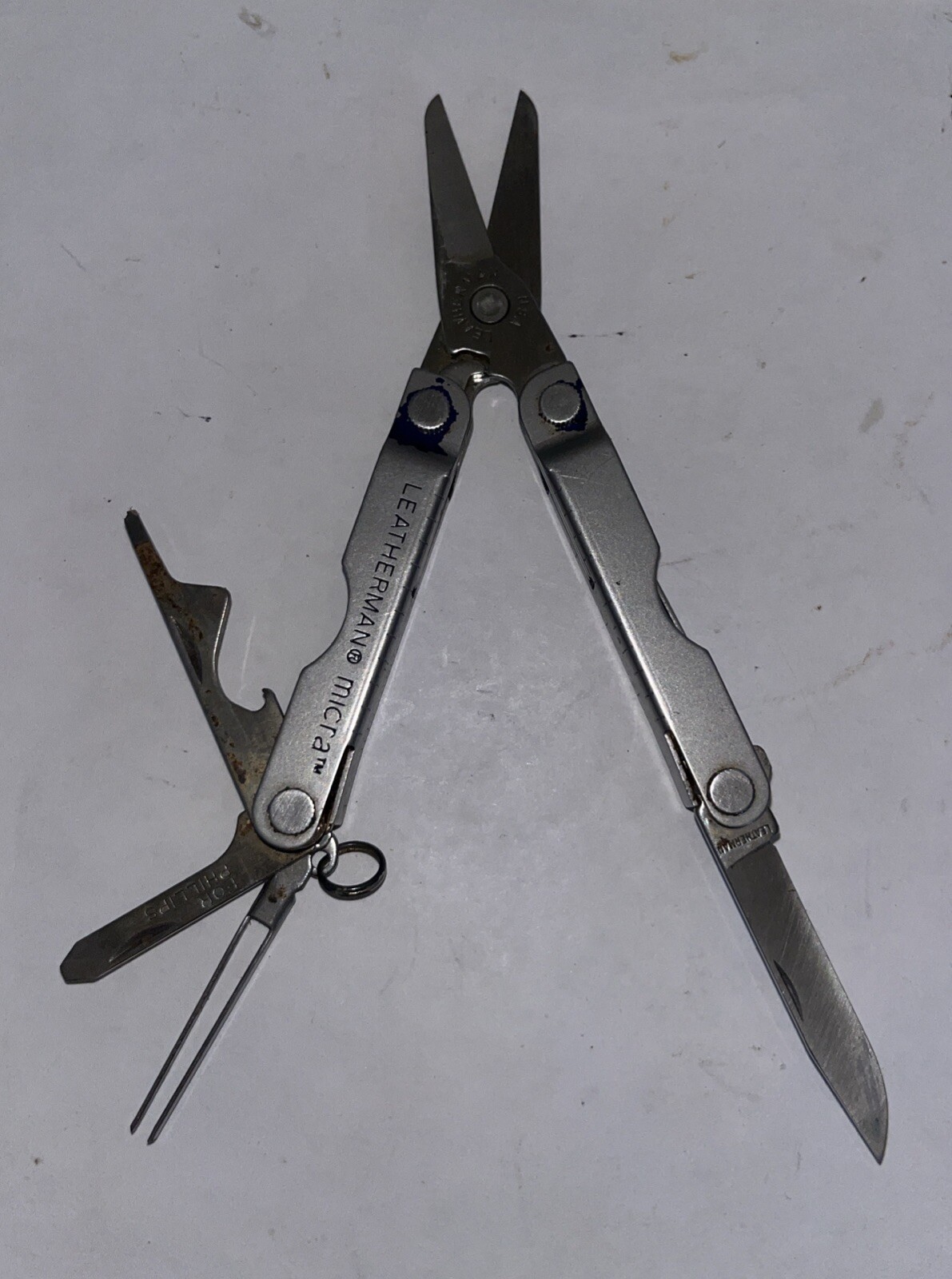 Leatherman Silver Micra Compact Scissors Hiking Back packing Multi-Tool
