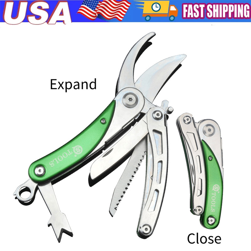 Pliers Outdoor Multi Tool Stainless Steel Garden Scissors Camping Folding knife