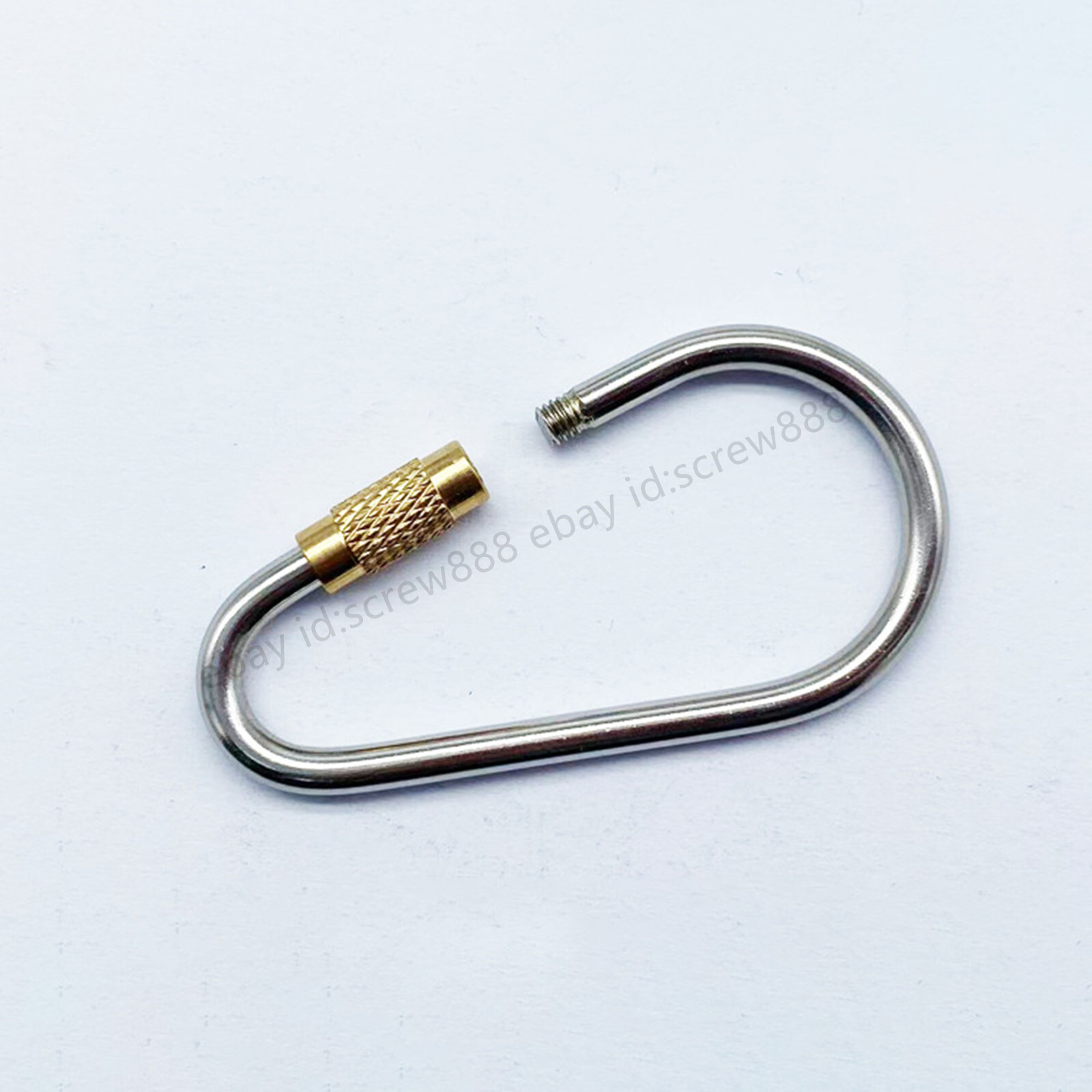 3pcs Titanium Alloy + Brass Key chain D-Ring Carabiner Clip Hook Snap Link EDC