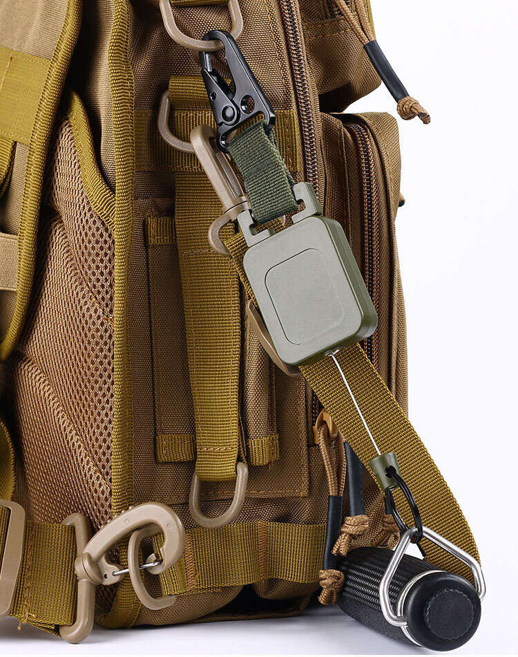 2PCS EDC Outdoor Telescopic Keychain Ring Buckle Anti-theft Backpack Carabiners