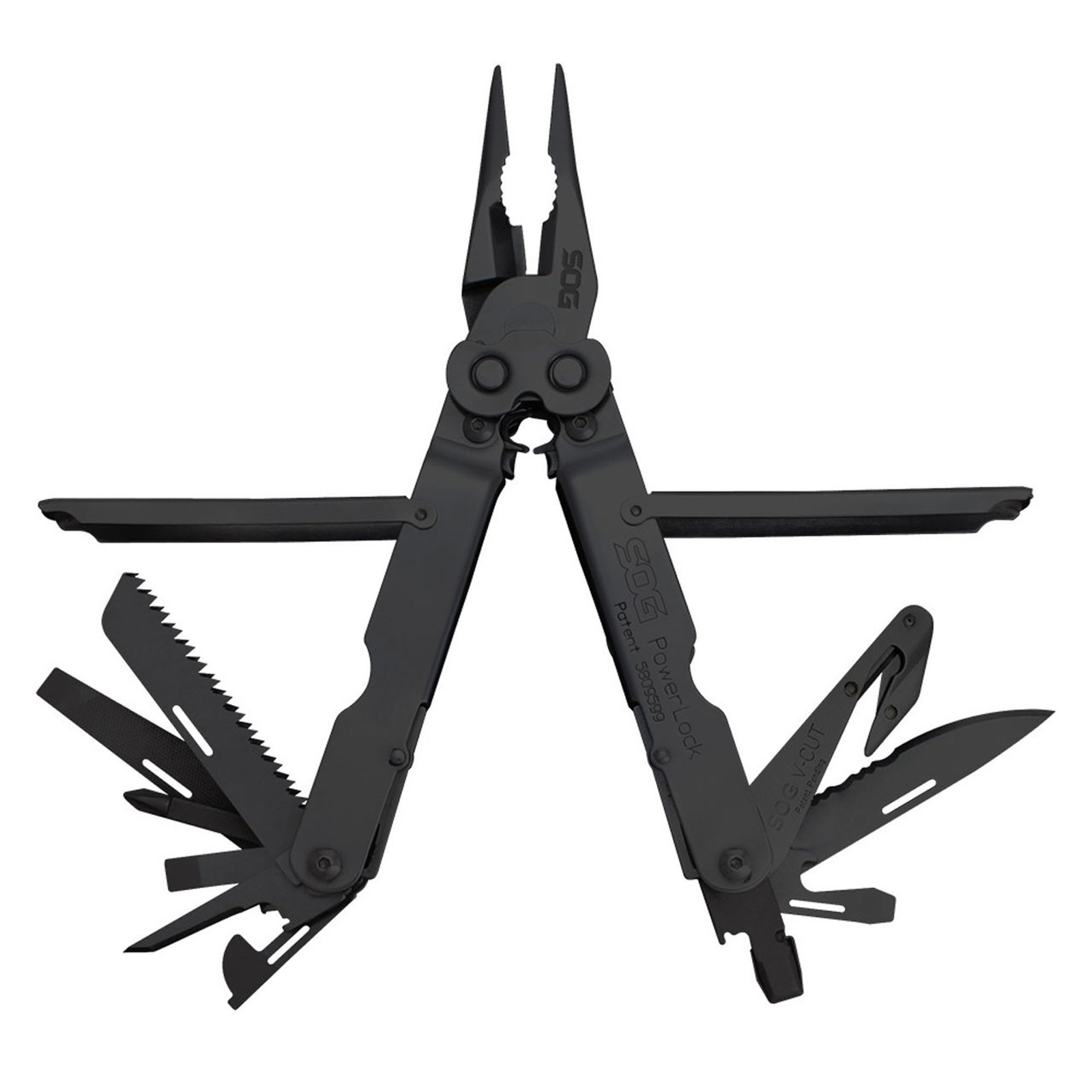 SOG Powerlock Multi-Tool with V-Cutter and Nylon Shealth – Black Oxide