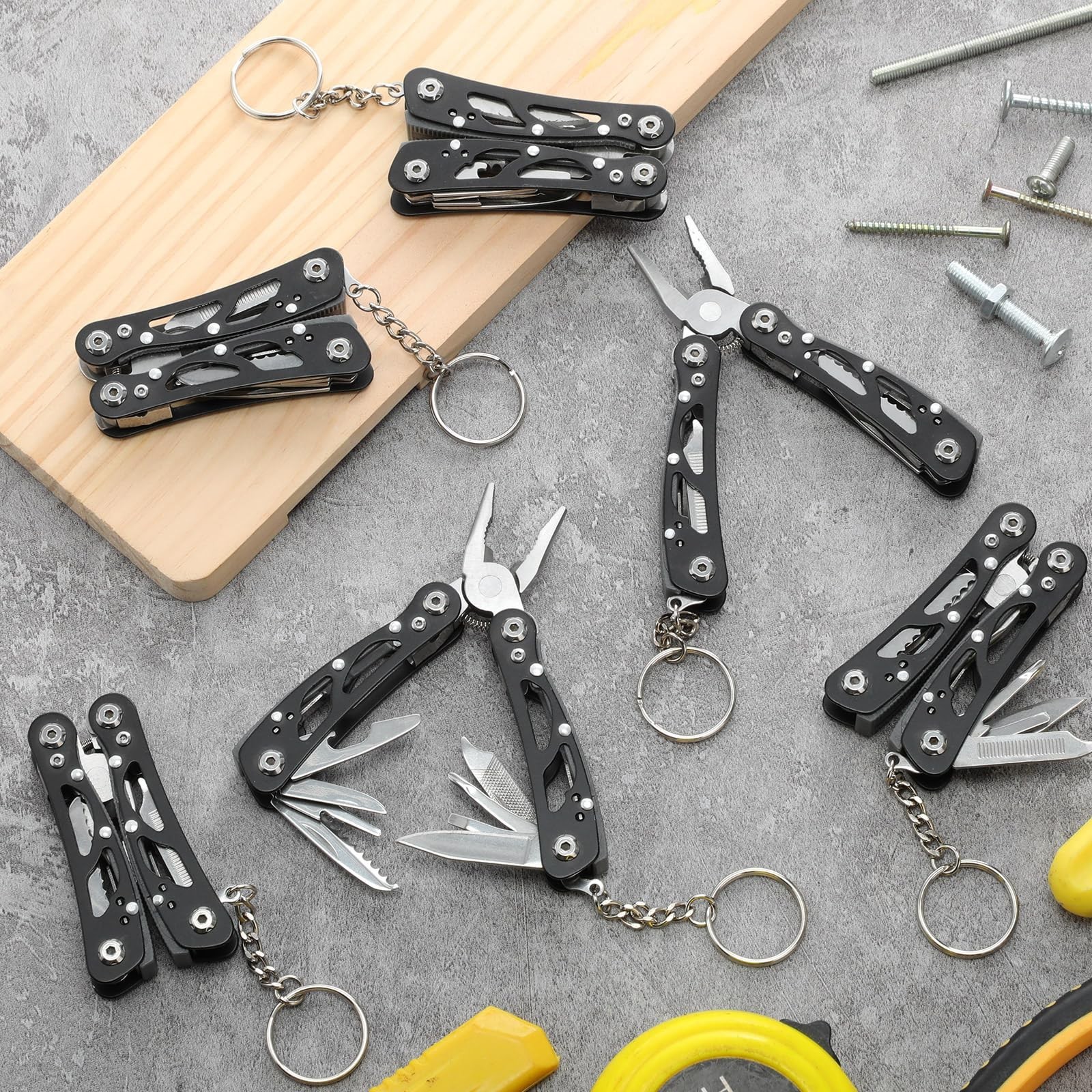 24 Pcs Mini Multitool Set – Stainless Steel Pliers, Knife, Screwdriver, Bottle O