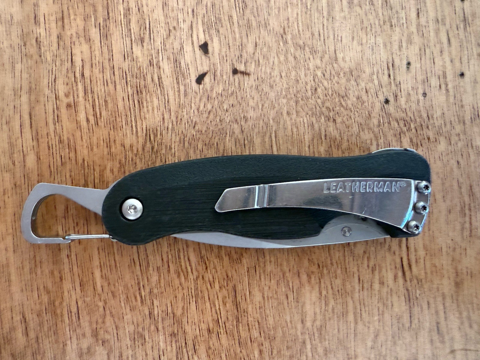 Leatherman Crater C33 Folding Pocket Knife Bottle Opener Carabiner Blade