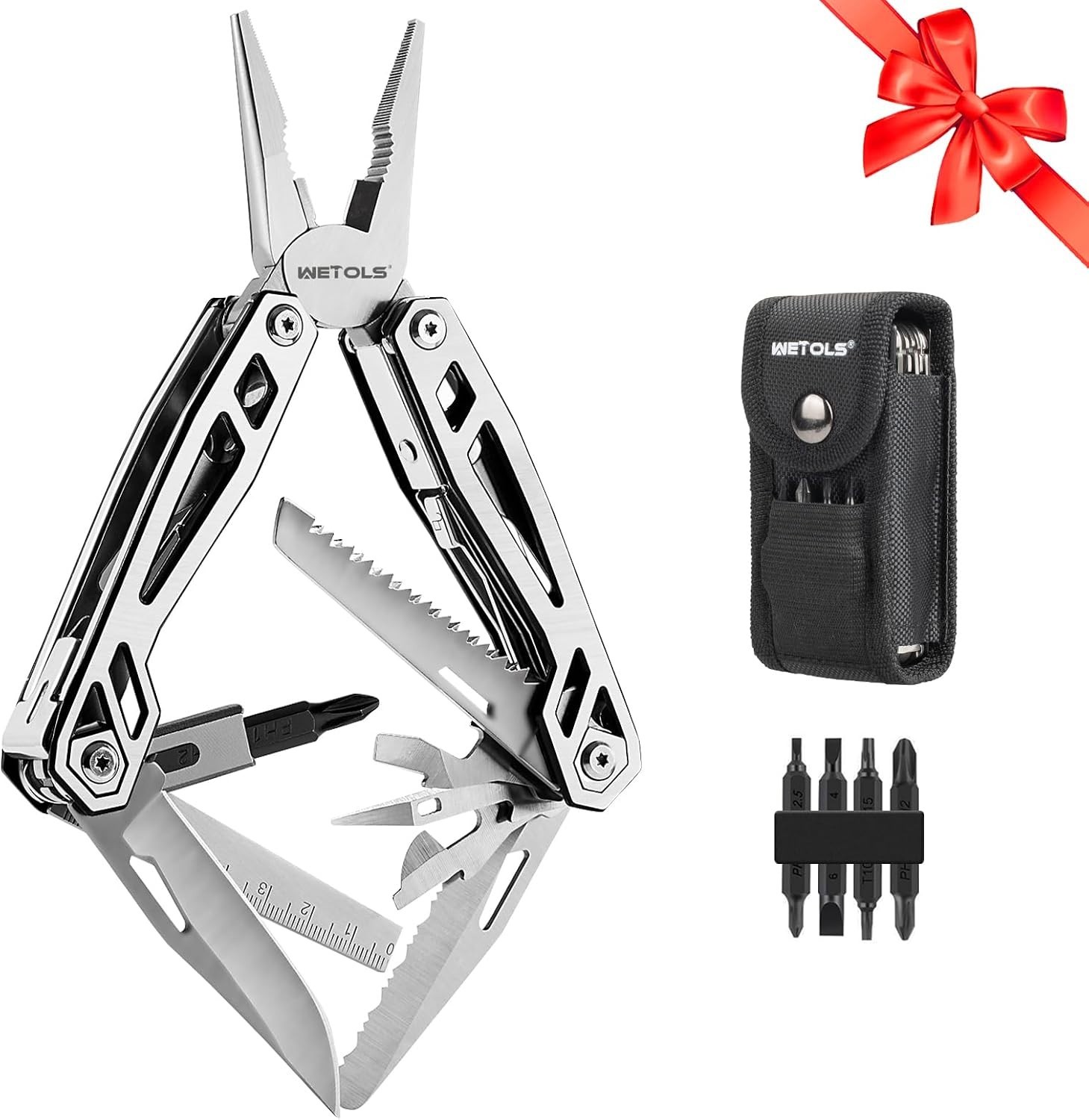 Multitool with Pocket Knife, Birthday Gifts for Men Women Mom Dad, WETOLS 21-in-