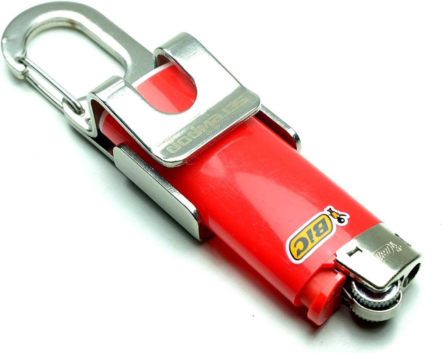 Screwpop BIC Lighter Holder Keychain Multi-Tool Bottle Opener Carabiner EDC