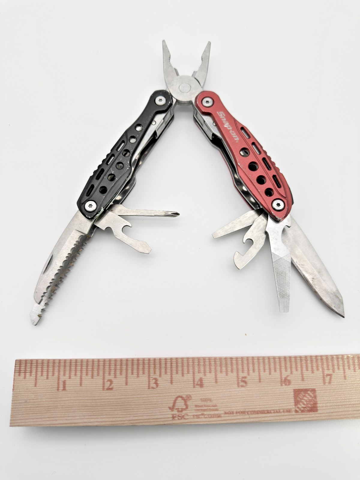 Snap-on Multi Tool Pliers Knife Saw File Screwdrivers Compact EDC Tool