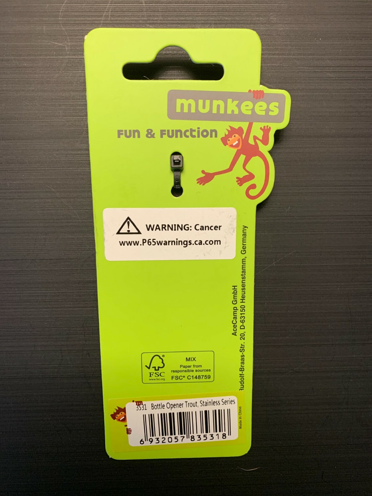 Munkees Stainless Steel Bottle Opener Trout – 3531