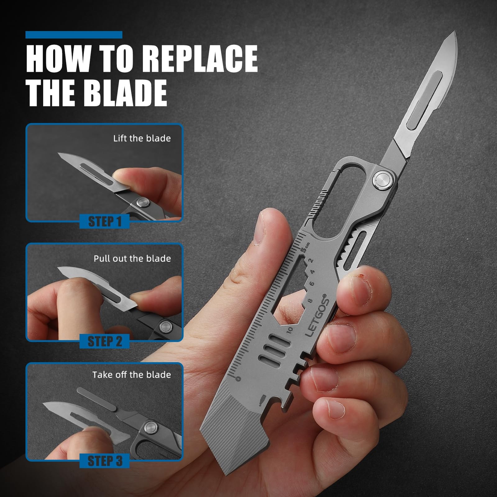 17 in 1 Multi Titanium Alloy Pocket Tool Portable Folding EDC with Carry-on P…