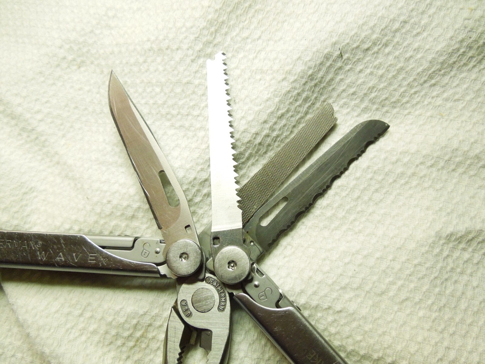 The Original Leatherman Wave Multi Tool USA 2001 PAT.PEND. UNIQUE INSCRIBED LOOK