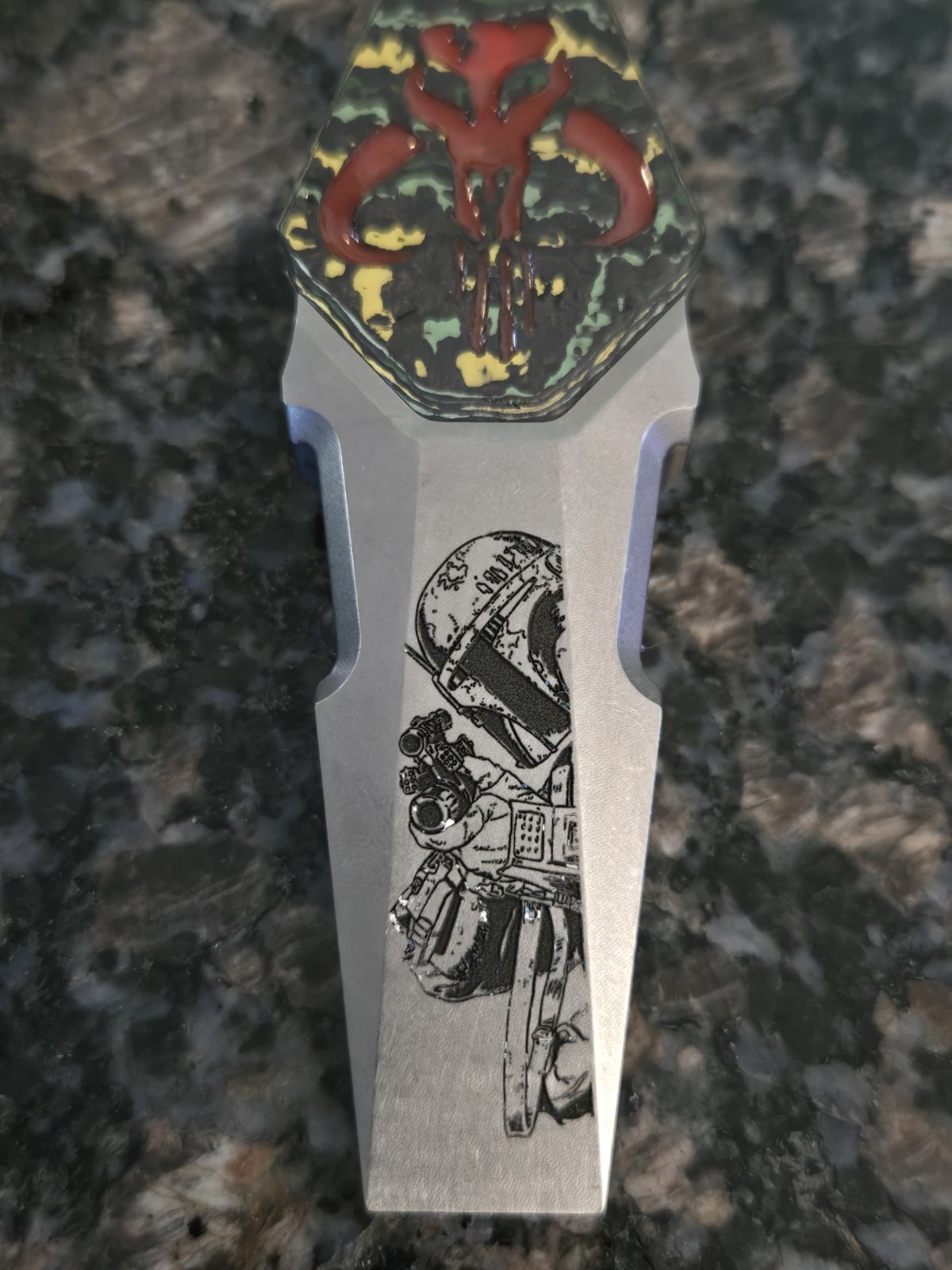 EDC Pocket Tool Bright Design MTAP Boba Fett Star Wars Fidget Pry Bar Engraved