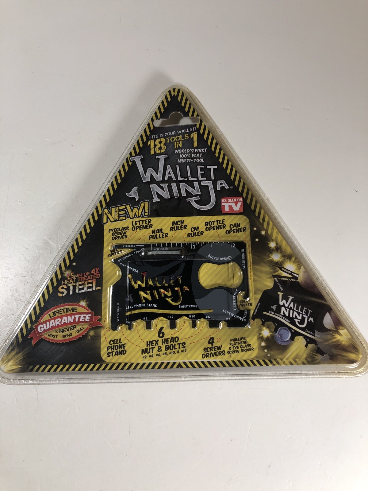 Wallet Ninja 18 in 1 Credit Card Size Multi Tool Survival New Black NIP