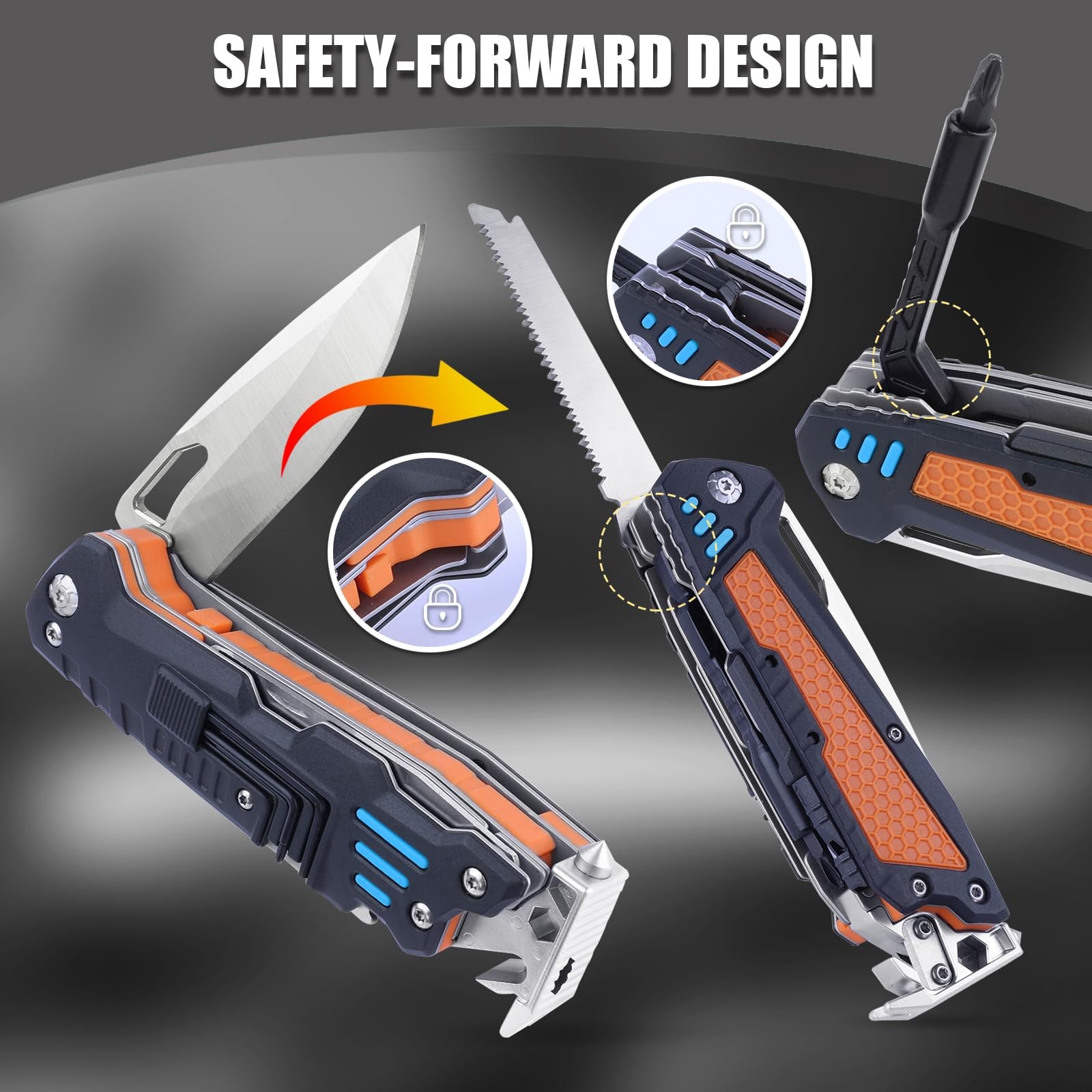 13 in 1 Multitool Knife with Nylon Sheath for Camping,Hiking,Survival,Outdoor…