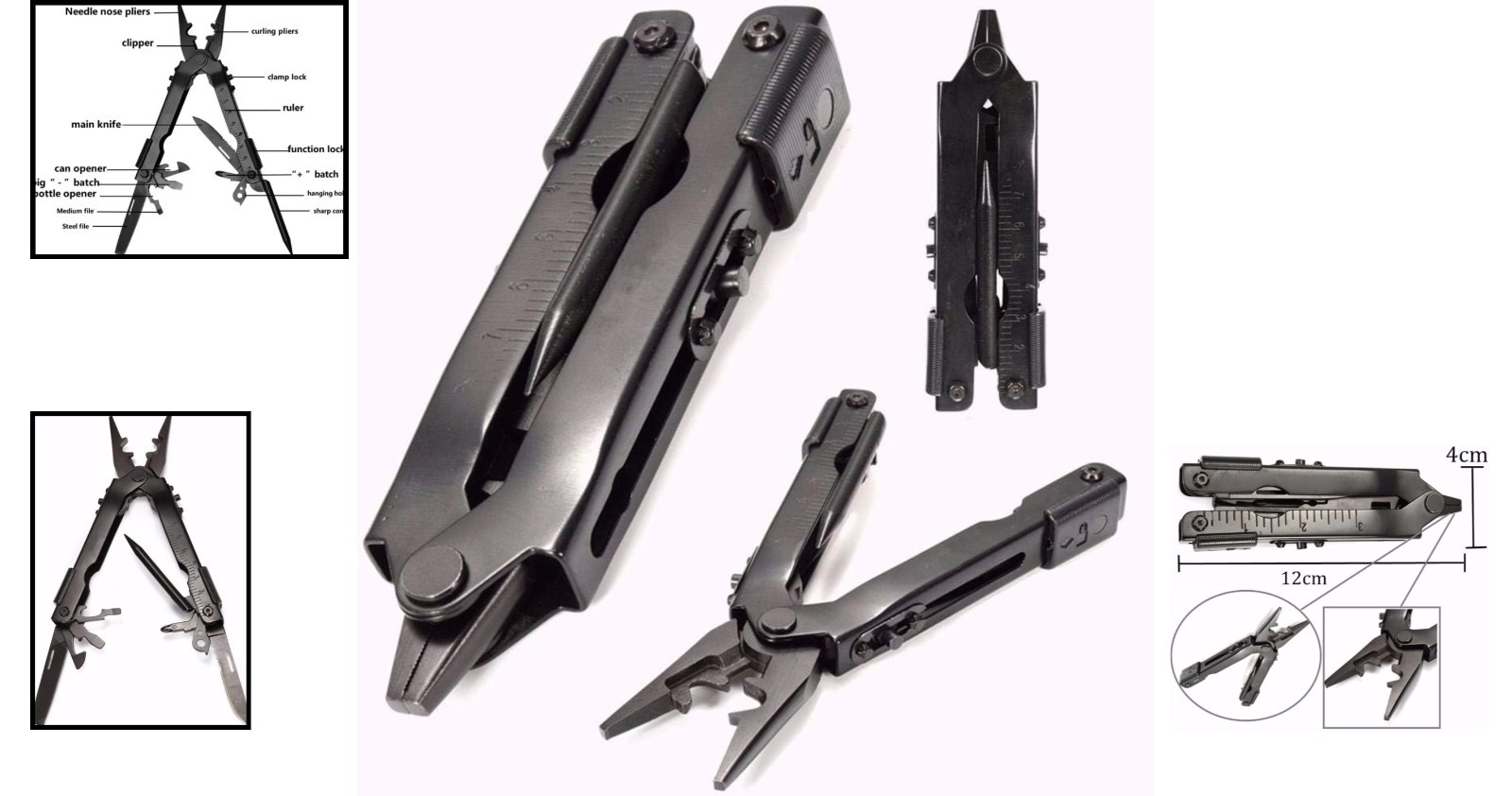 Lightweight 13-in-1 Multitool Pliers – Compact EDC Essential for Adventures