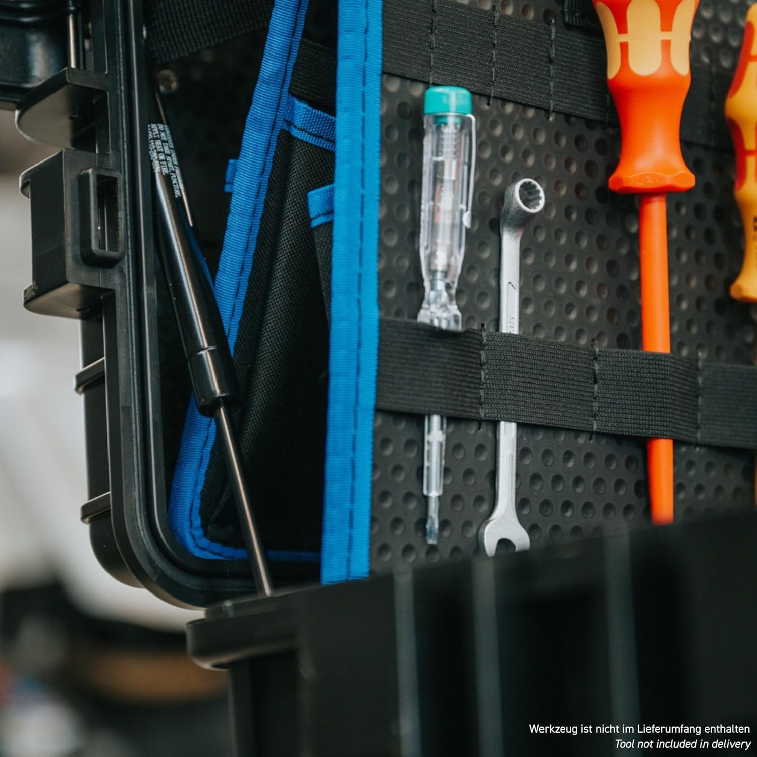 Professional Jumbo Tool Organizer with 43L Capacity & Safe Transport Features