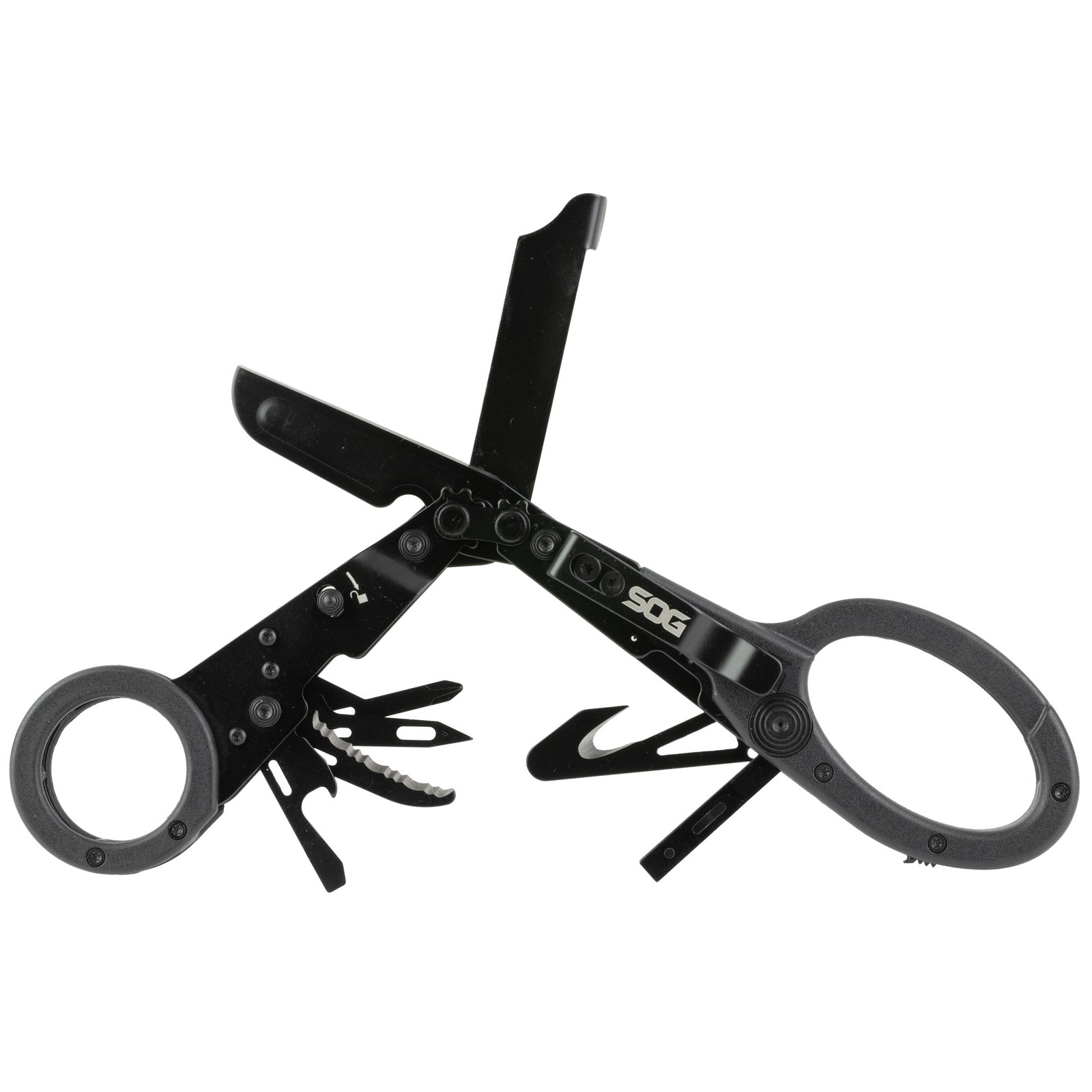 S.O.G SOG231250143 ParaShears Black 3Cr13MoV SS Plain Blade Features 11 Tools