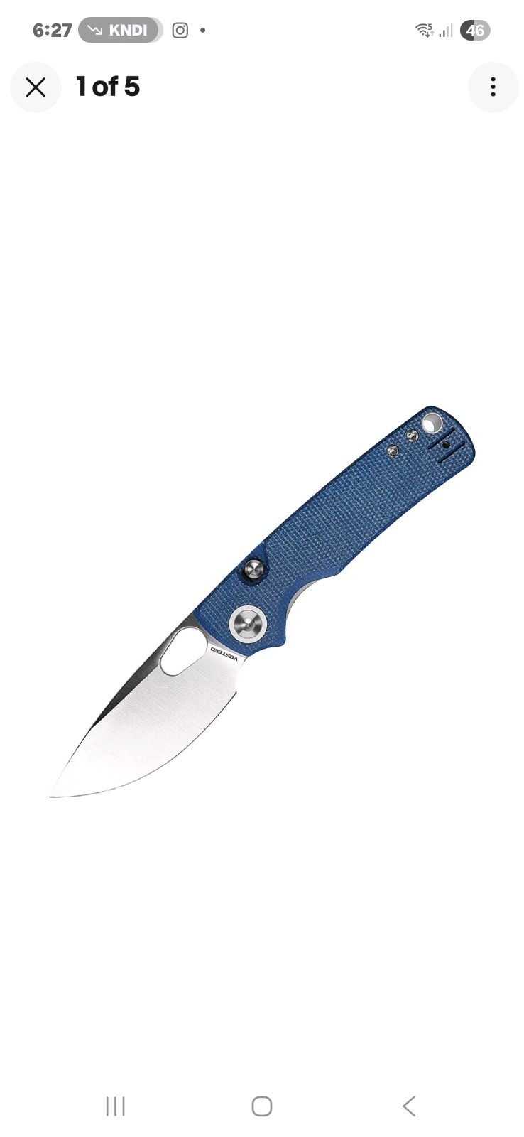 Vosteed Porcupine Pocket Knife 3″ Drop Point Sandvik 14C28N Satin Blade Canvas