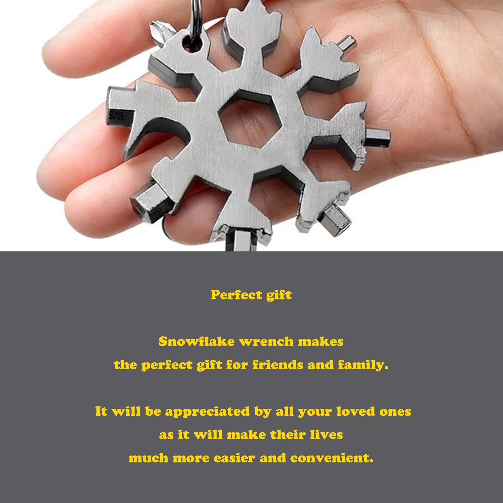 Multipurpose Snowflake Wrench,Portable Screwdriver/Bottle Opener/Safety Hamme…