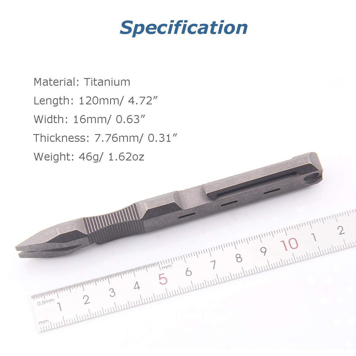 Hamans Titanium Pry Bar with Nail Puller Bottle Opener Function with Pocket C…